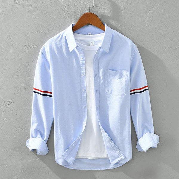 Ethan Cole Striped Cotton Shirt